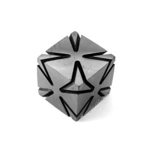 Black Carved-cube-of-shungite-stone