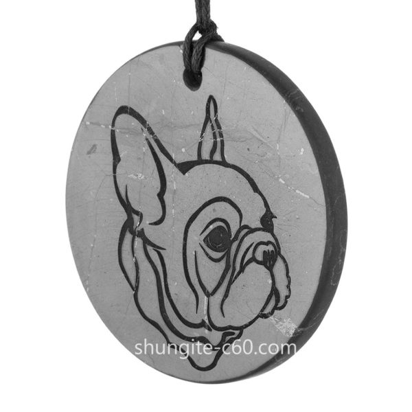 bulldog shungite pendant of stone shungite
