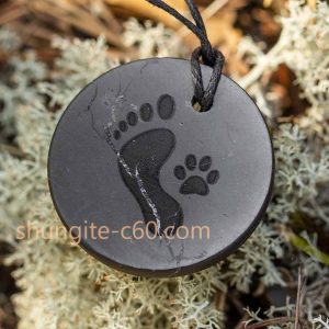 russian shungite for pets loyal friend necklace friendship footprints pendant