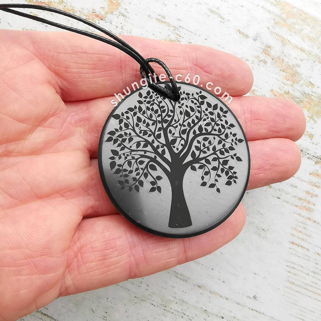 Tree of life pendant made of rare stone Shungite | Shungite-c60.com |Store