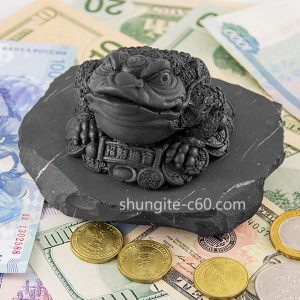 shungite figurine money toad