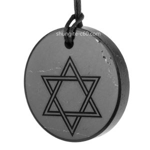 amulet star of David made of shungite