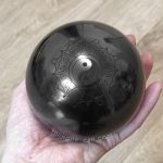 shungite meditation sphere made of natural stone