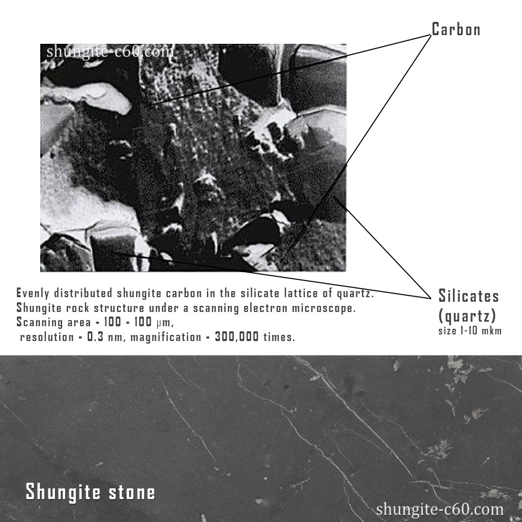 Shungite stone structure