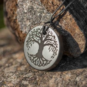 personalized drawing tree of life image on a shungite