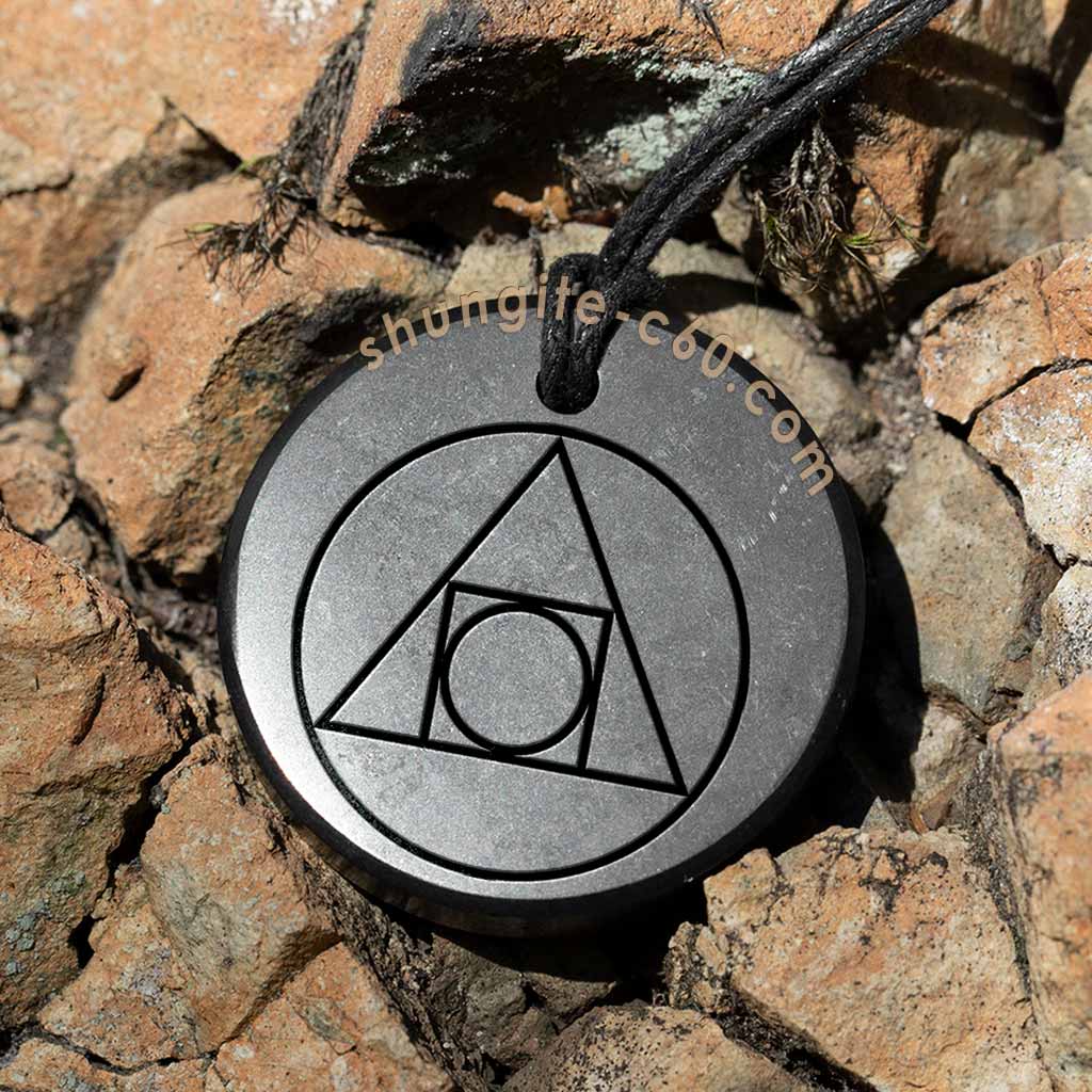 Handmade Shungite Pendulum - Natural Stone Amulet For EMF Protection (45% Carbon, Russia)
