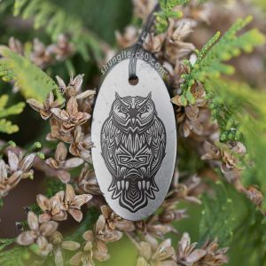 shungite pendant owl from karelia