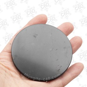 shungite round plate 7.4 cm
