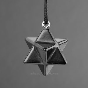 merkaba pendant made of shungite