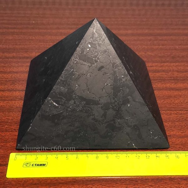 genuine shungite stone pyramid 150 mm