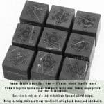 quartz pattern on natural black cube