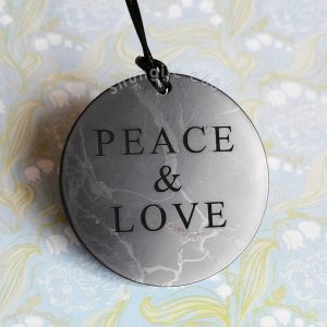 peace and love pendant of shungite