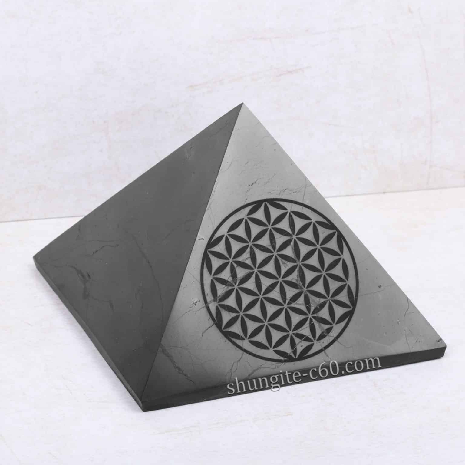 Large Shungite Pendant Flower of Life Round - Energy In Balance Large Shungite Pendant Flower of Life Round - Energy In Balance