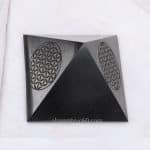 Grande Piramide Di Shungite 8.5cm - Fiore Della Vita - Protezione EMF E Grounding - Foto 3