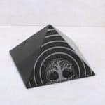 engraved tree of life pyramid 7cm front view