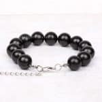 shungite bracelet clasp lobster closure detail