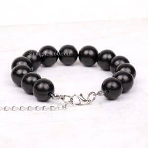 large bead shungite bracelet 12mm design